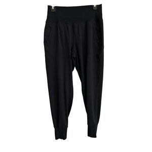 Athleta Black Jogger Pants S High-Waisted Stretch Athletic Lounge Wear Pockets
